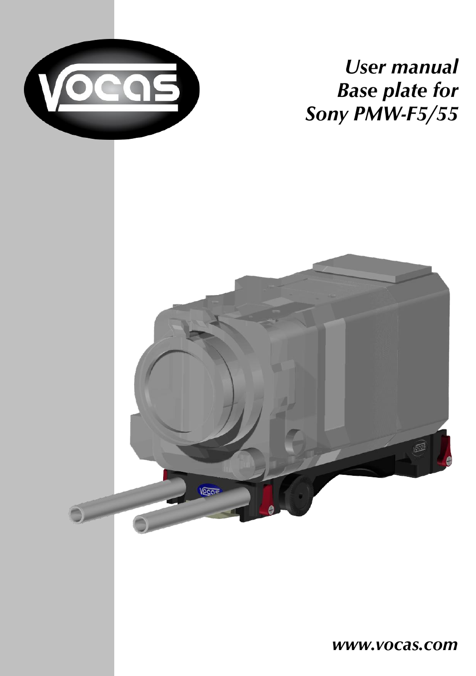 Vocas Base plate for Sony PMW-F5/55 User Manual | 8 pages