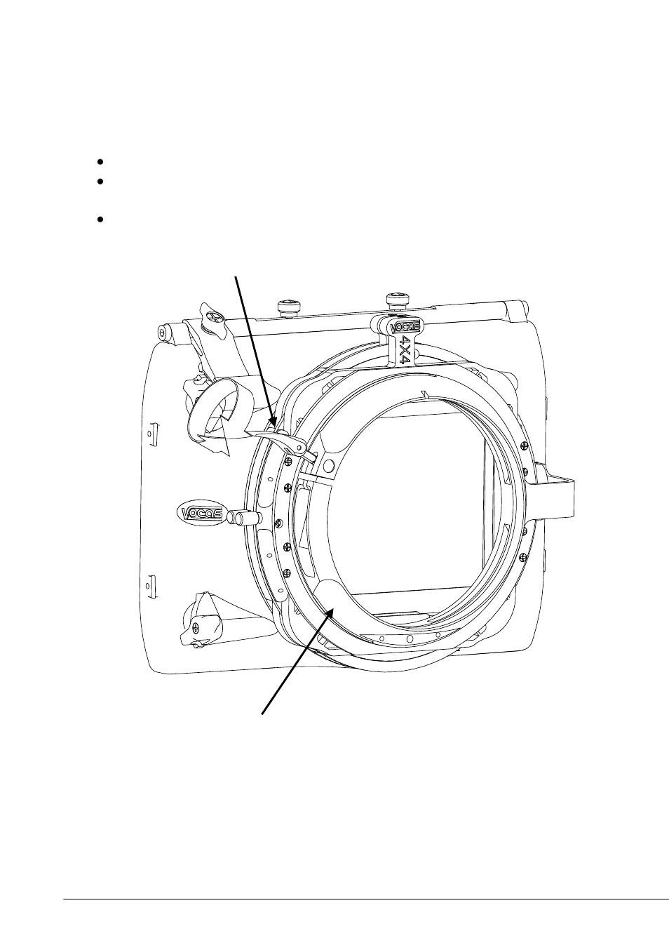 Adjusting the quick lock mechanism | Vocas MB-325 matte box User Manual | Page 5 / 6