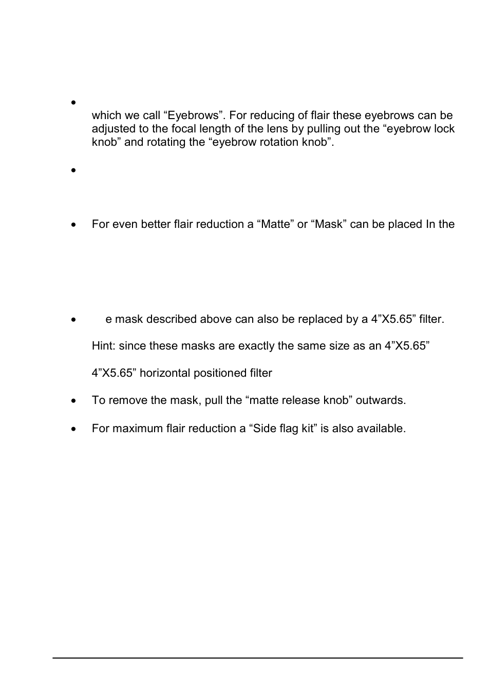 Common directions for using this matte box | Vocas MB-350 matte box User Manual | Page 4 / 7