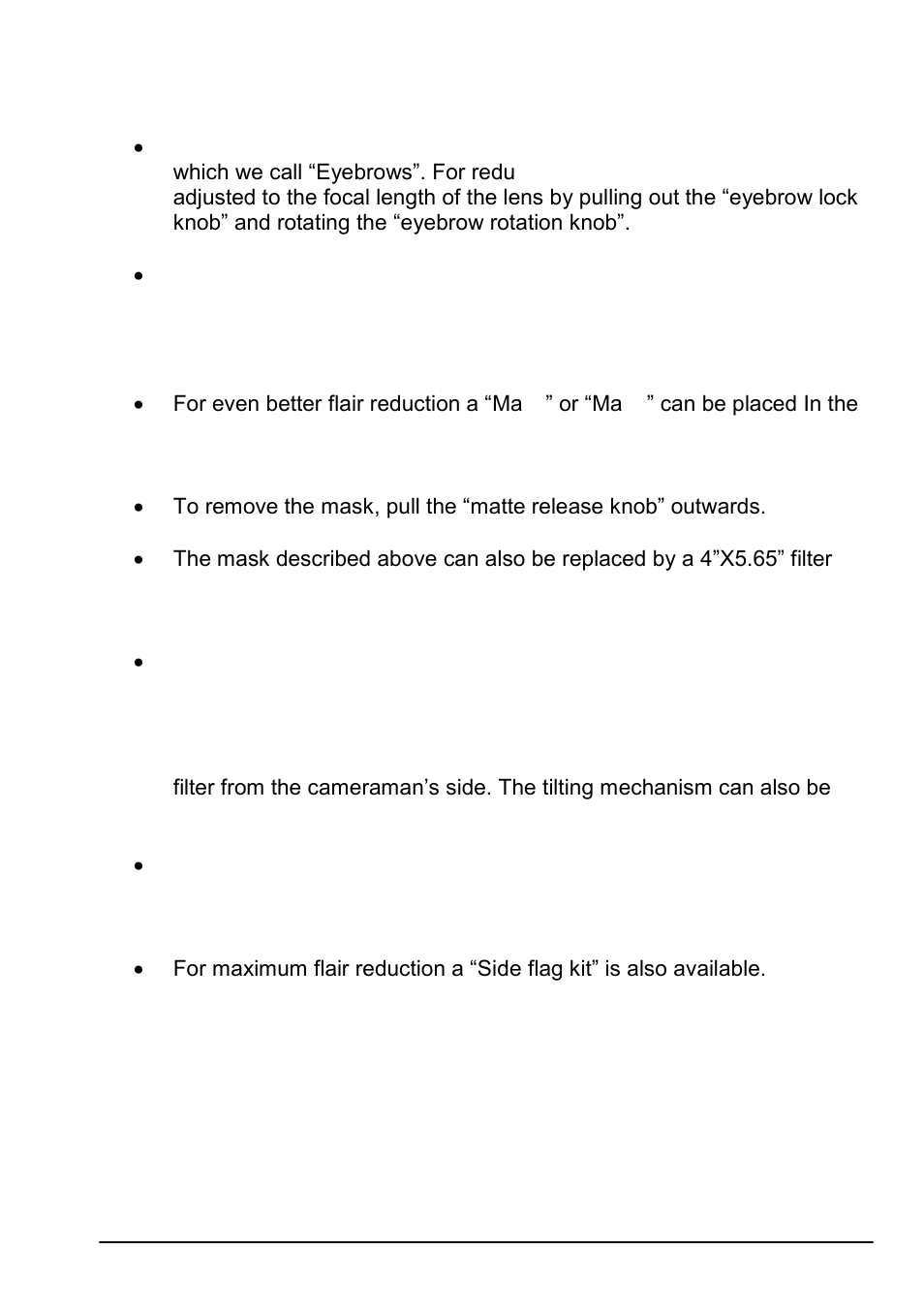 Common directions for using this matte box | Vocas MB-450 matte box User Manual | Page 4 / 7