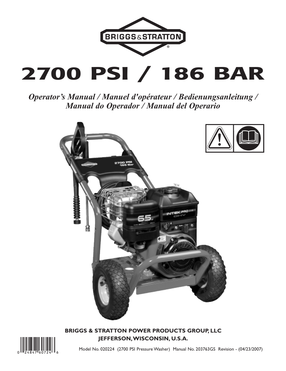 Briggs & Stratton 20224 User Manual | 92 pages