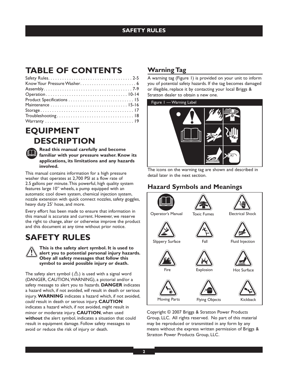 Briggs & Stratton 20224 User Manual | Page 2 / 92