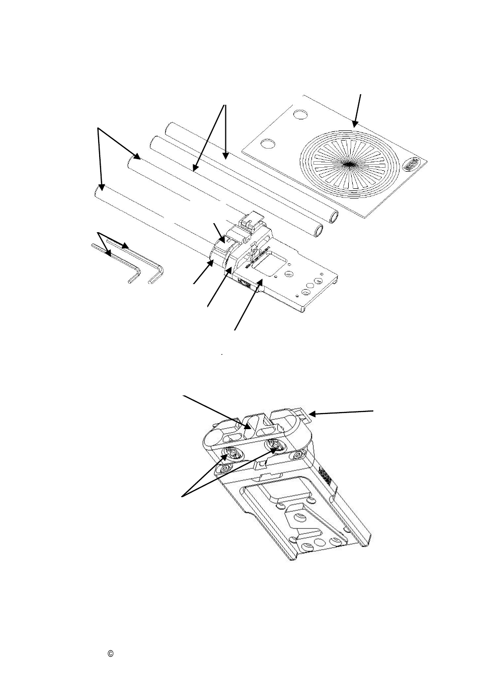 Guide to components, Top view, Bottom view | Vocas MBS-100 Type I User Manual | Page 3 / 7