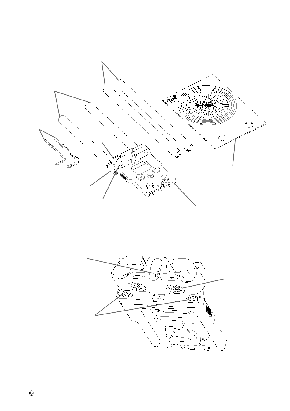 Guide to components, Guide to components: top view, Bottom view | Vocas MBS-100 Type J User Manual | Page 3 / 7