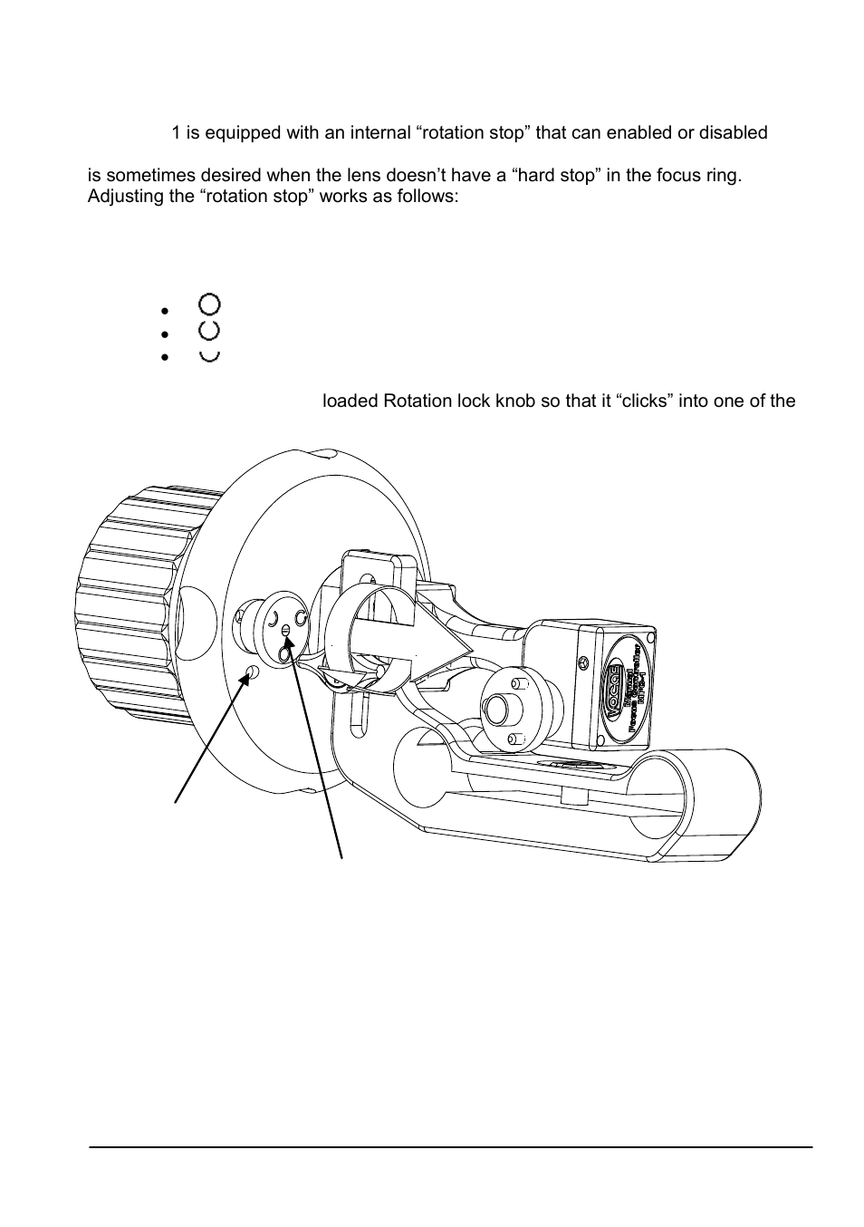 Adjusting the rotation lock | Vocas MFC-1 Follow Focus User Manual | Page 7 / 8