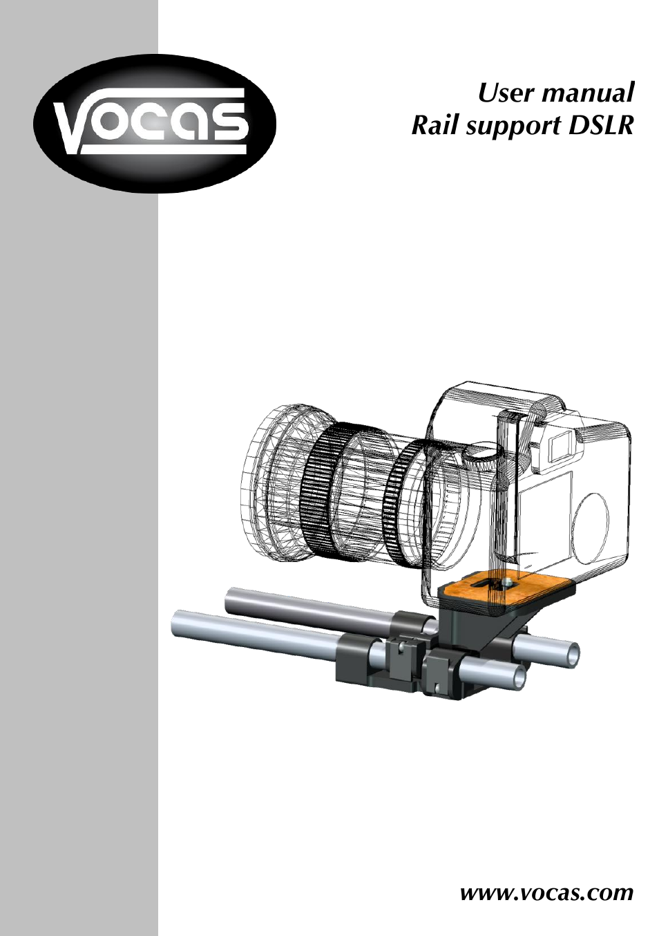 Vocas DSLR Rail support User Manual | 8 pages