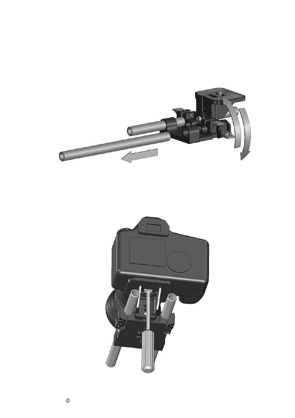 Common directions for using this rail support | Vocas DSLR Rail support User Manual | Page 4 / 8