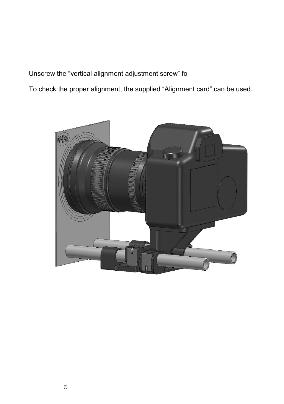 How to adjust the alignment of the support | Vocas DSLR Rail support User Manual | Page 6 / 8