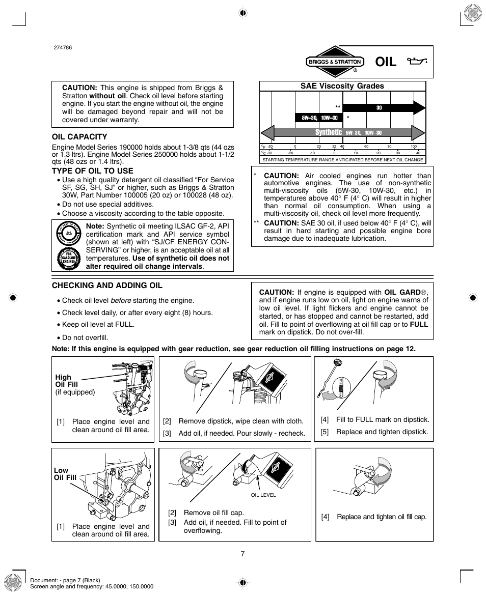 Briggs & Stratton 190000 User Manual | Page 7 / 20