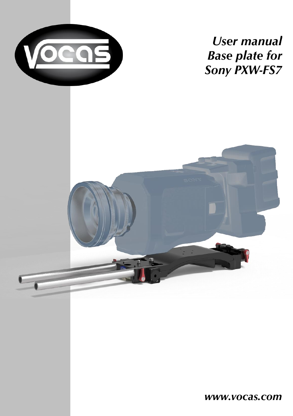 Vocas Base plate for Sony PXW-FS7 User Manual | 8 pages