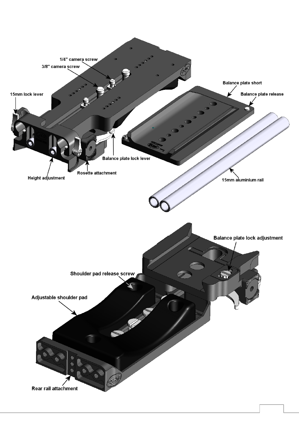 Guide to components usbp-15d, #0350-2000 | Vocas USBP User Manual | Page 4 / 12