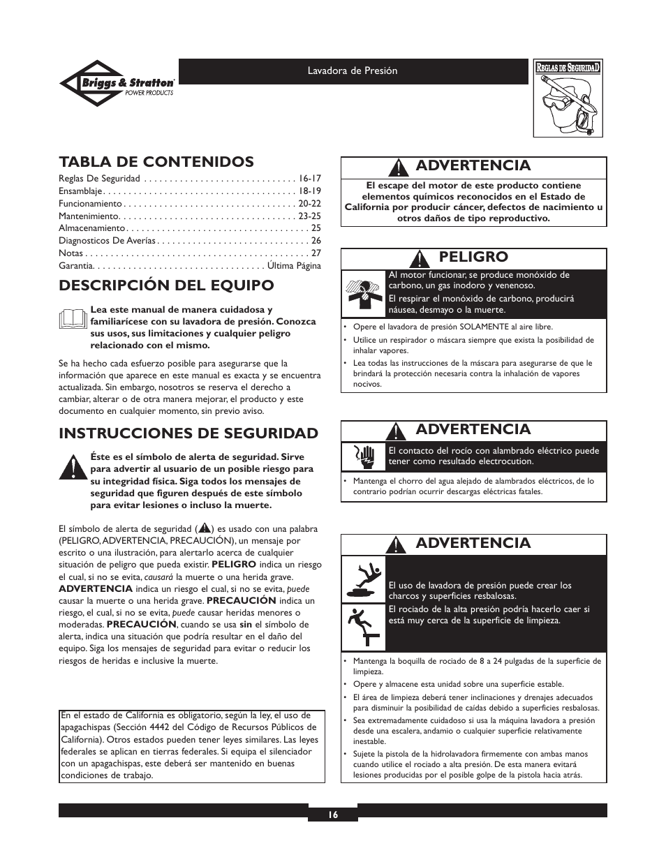 Briggs & Stratton Elite Series 01804 User Manual | Page 16 / 28