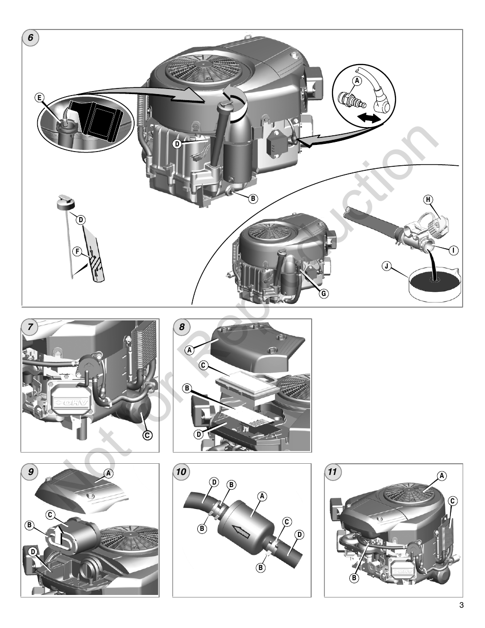 Not for reproduction | Briggs & Stratton 440000 User Manual | Page 3 / 92