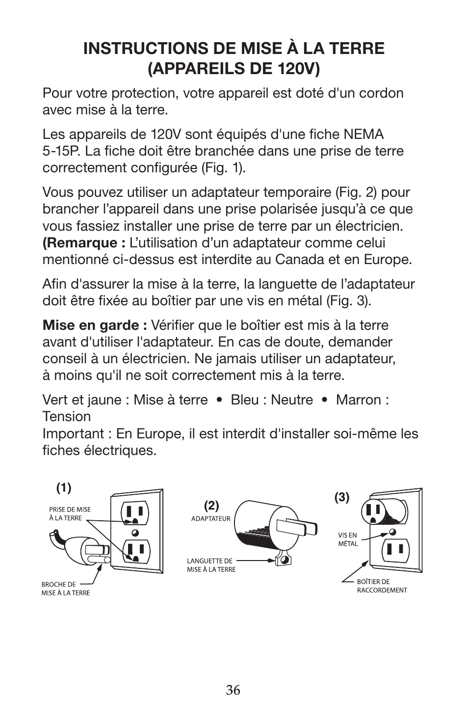 Waring CB15VSF User Manual | Page 36 / 50