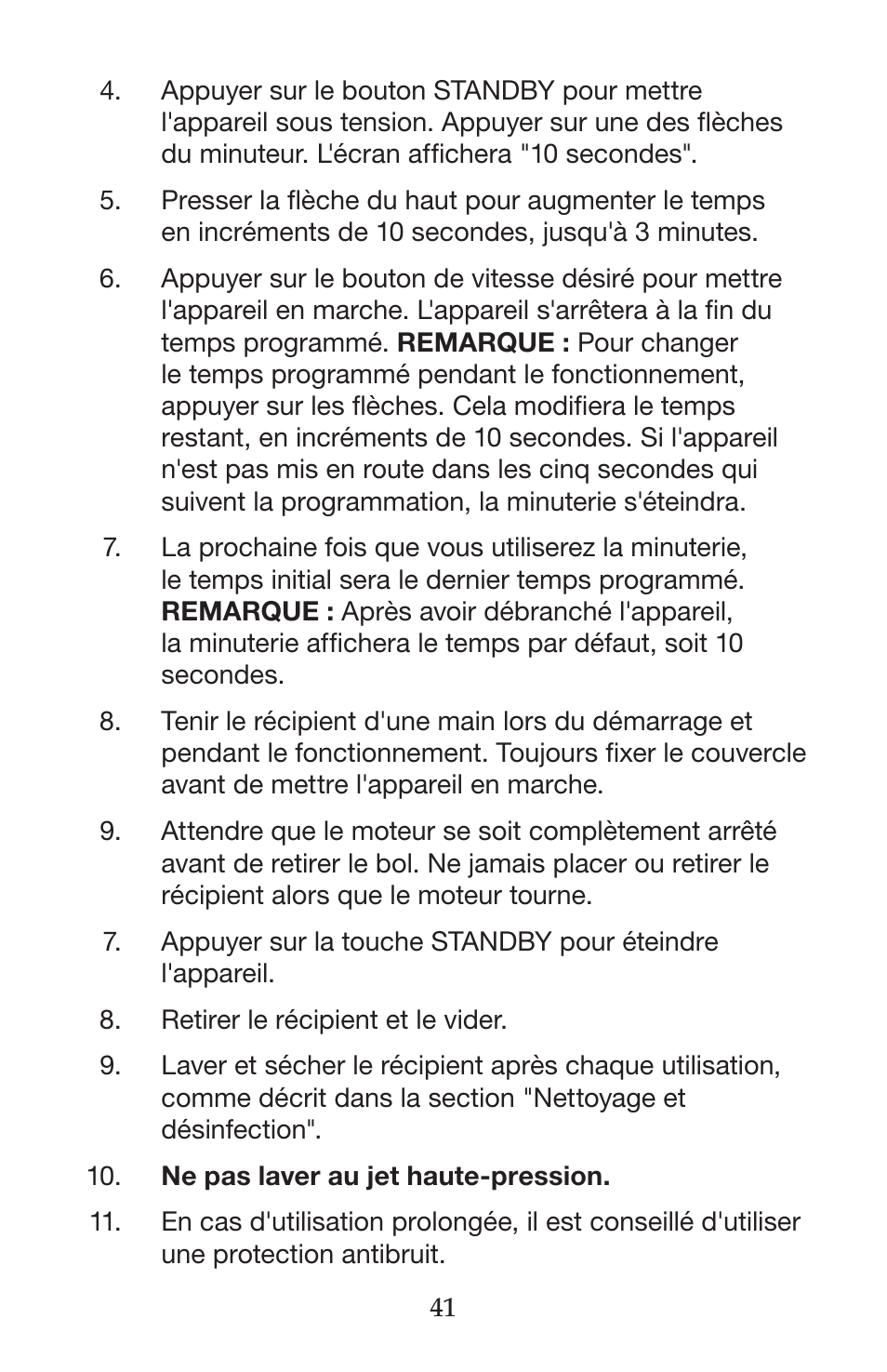 Waring CB15VSF User Manual | Page 41 / 50