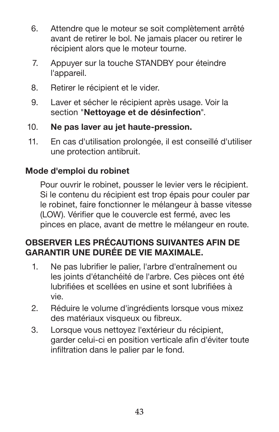 Waring CB15VSF User Manual | Page 43 / 50