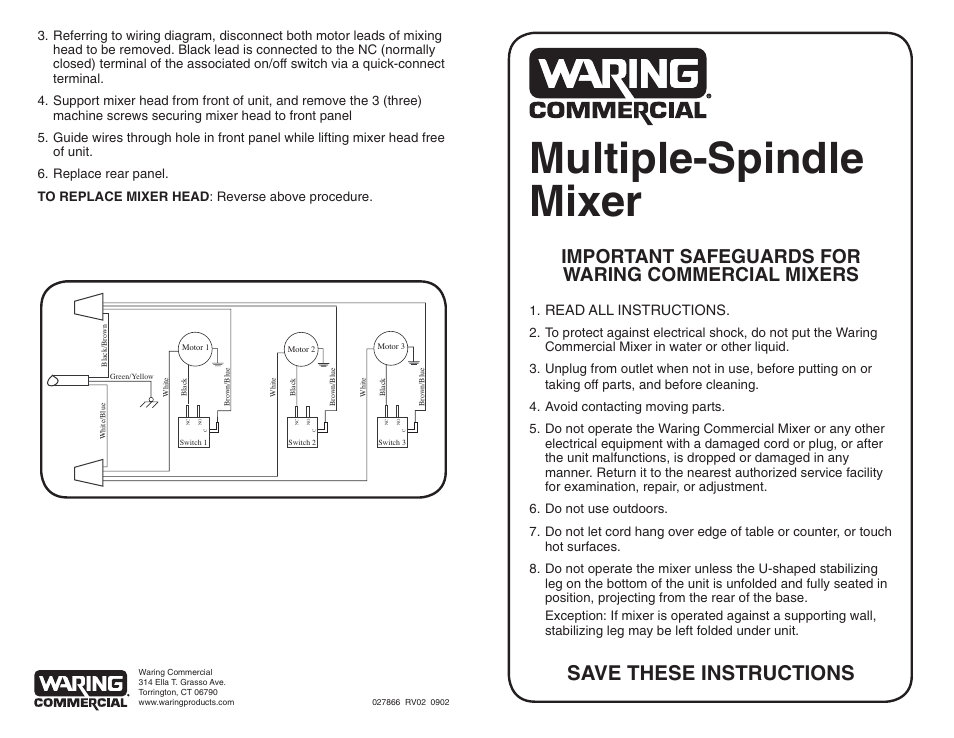 Waring DMC201DCA User Manual | 2 pages