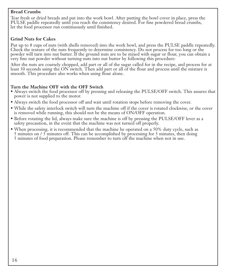 Waring FP40C User Manual | Page 16 / 28