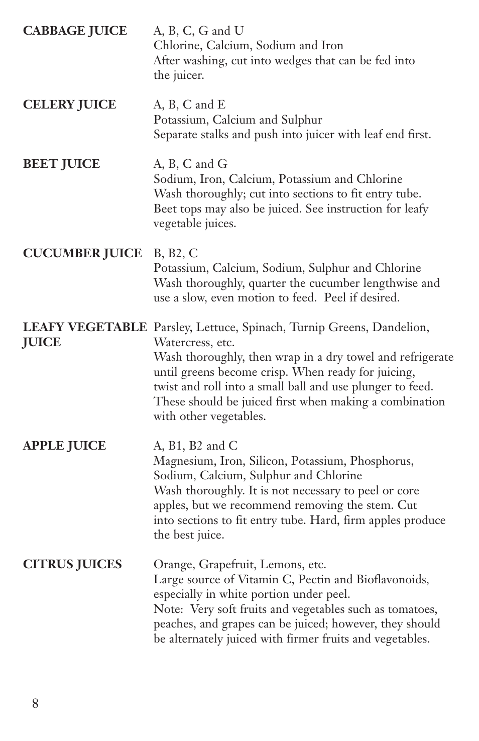 Waring JE2000 User Manual | Page 8 / 13