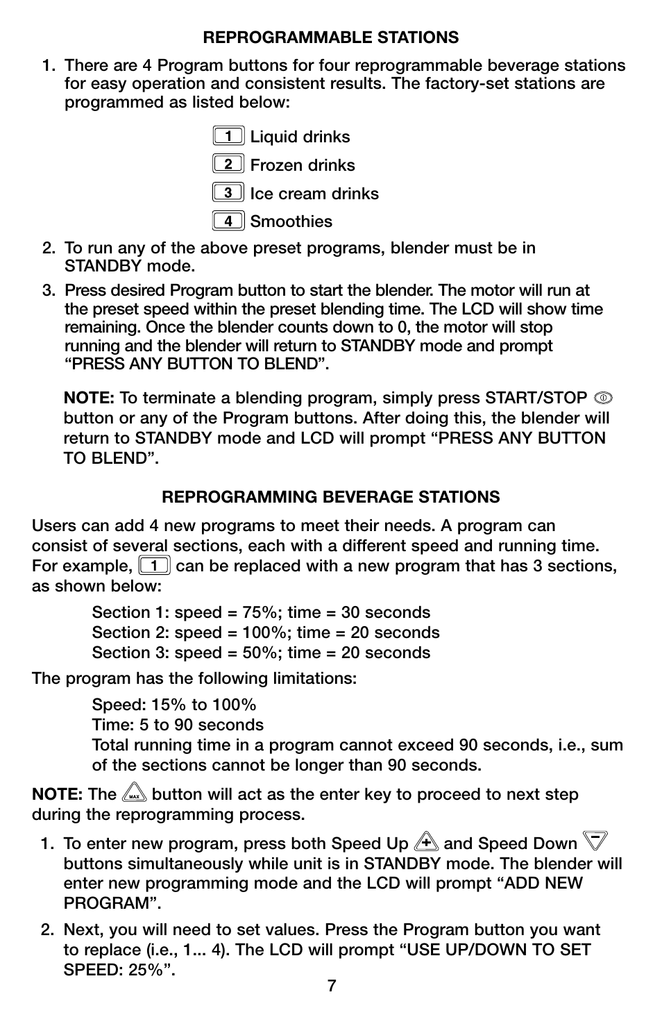 Waring MX1500XTXP User Manual | Page 7 / 36