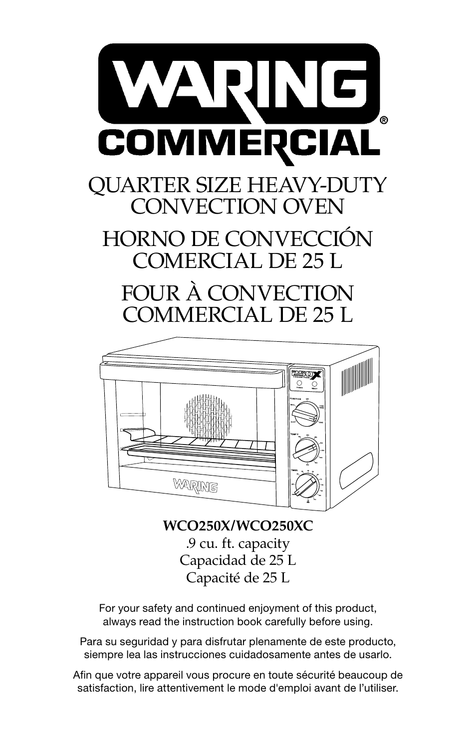 Waring WCO250X User Manual | 48 pages