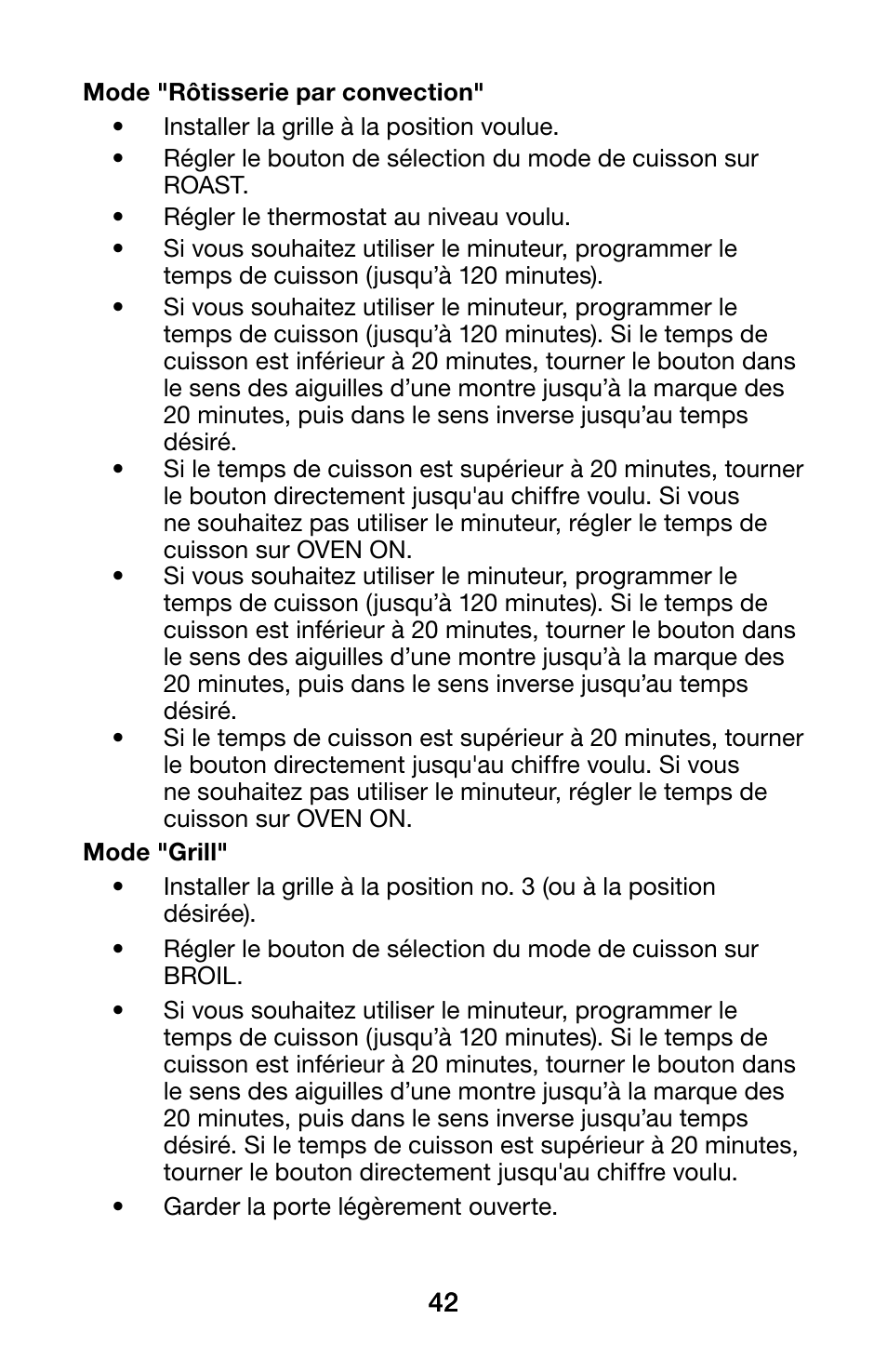 Waring WCO250X User Manual | Page 42 / 48