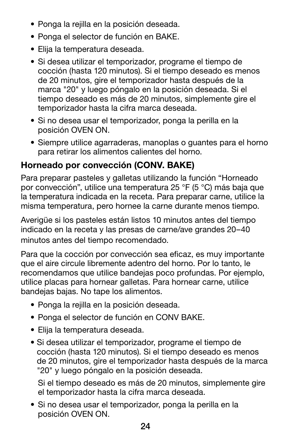 Waring WCO500X User Manual | Page 24 / 44
