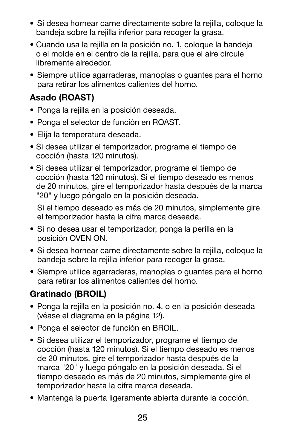 Waring WCO500X User Manual | Page 25 / 44