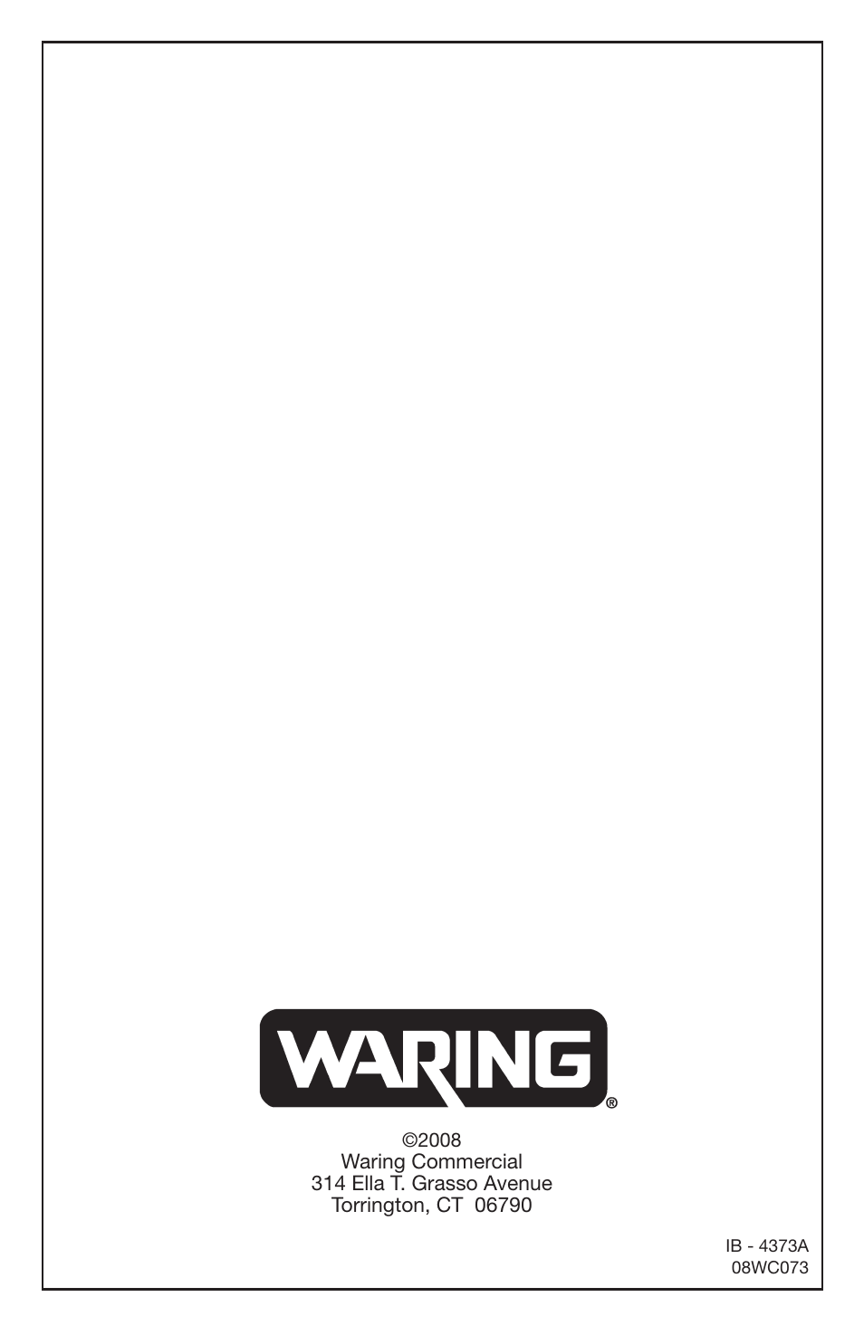Waring WCT708 User Manual | Page 8 / 8