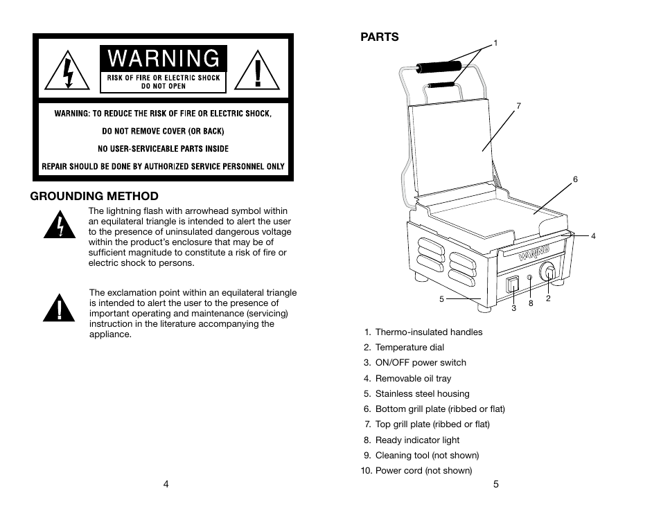 Waring WPG300 User Manual | Page 3 / 5