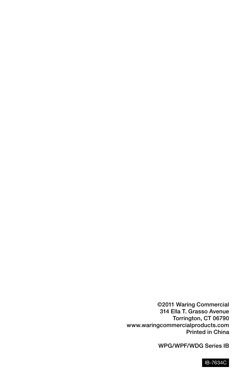 Waring WPG300 User Manual | Page 5 / 5