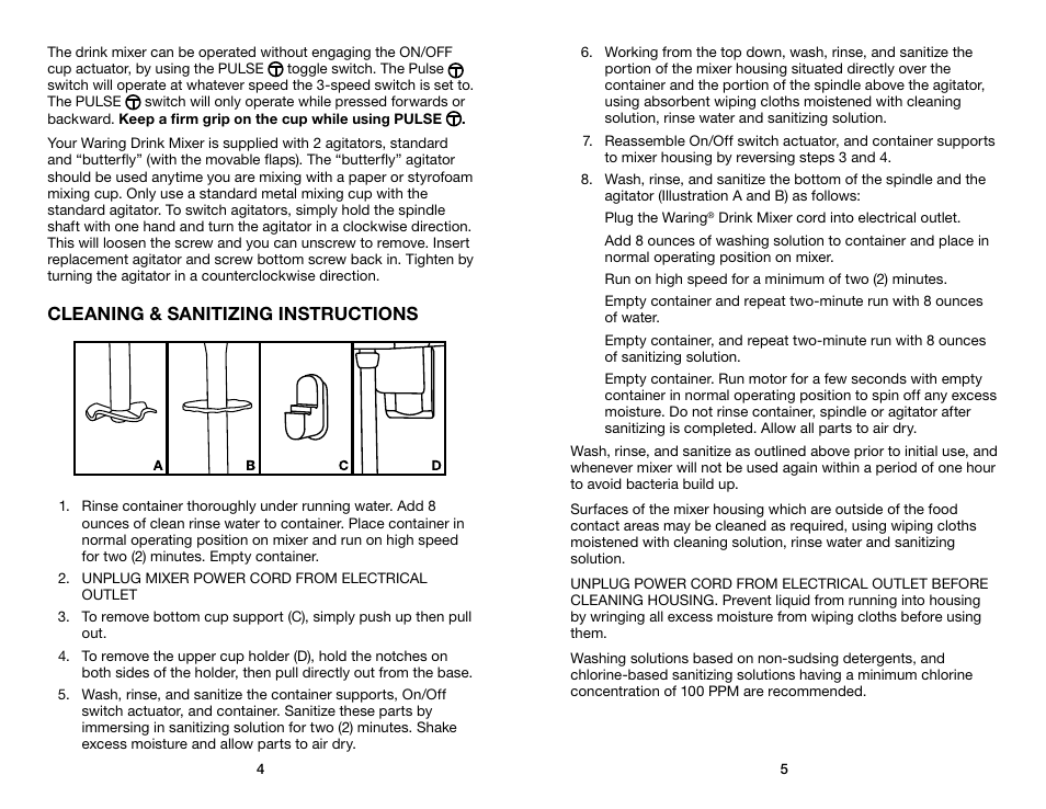 Waring WDM120 User Manual | Page 3 / 11