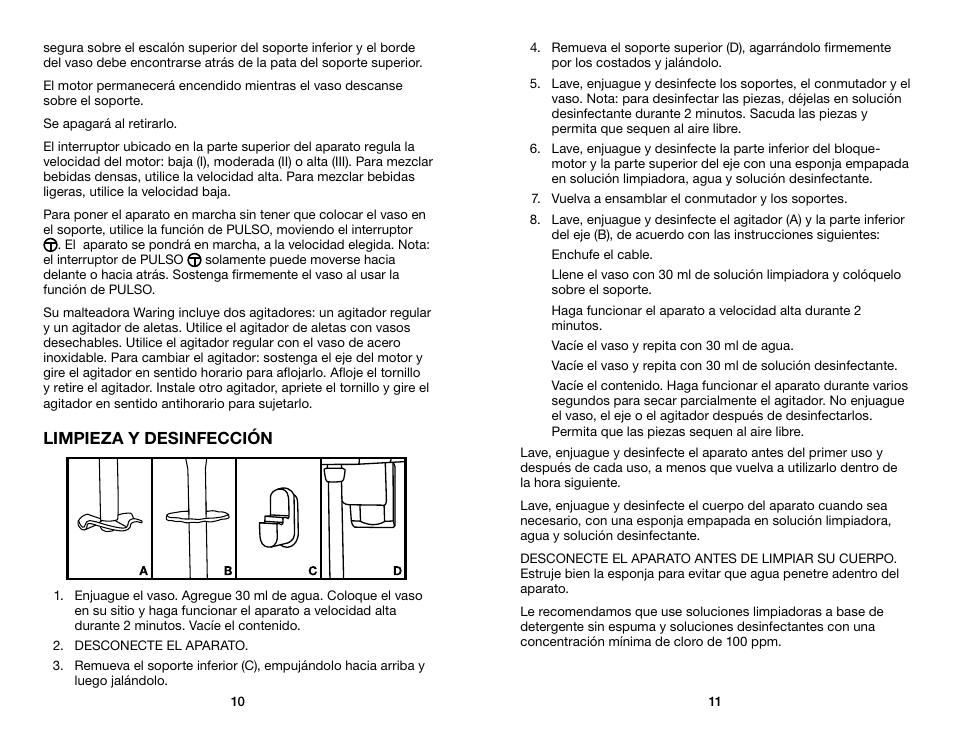 Waring WDM120 User Manual | Page 6 / 11