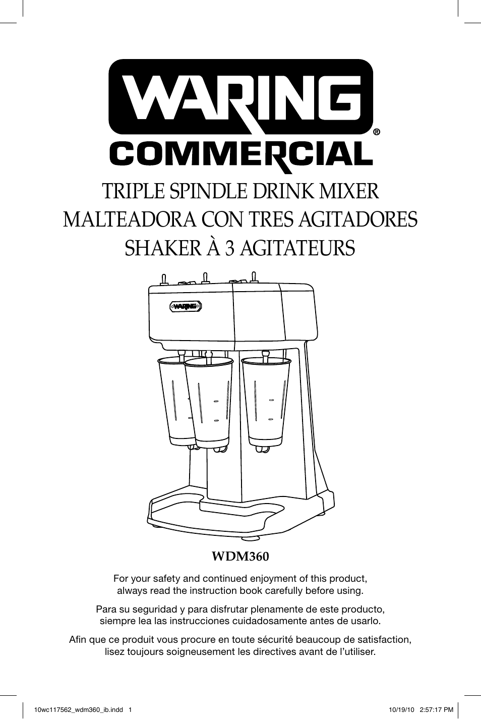 Waring WDM360 User Manual | 20 pages
