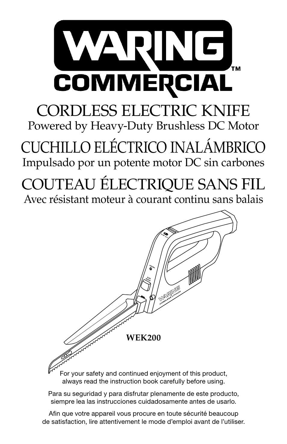 Waring WEK200 User Manual | 20 pages