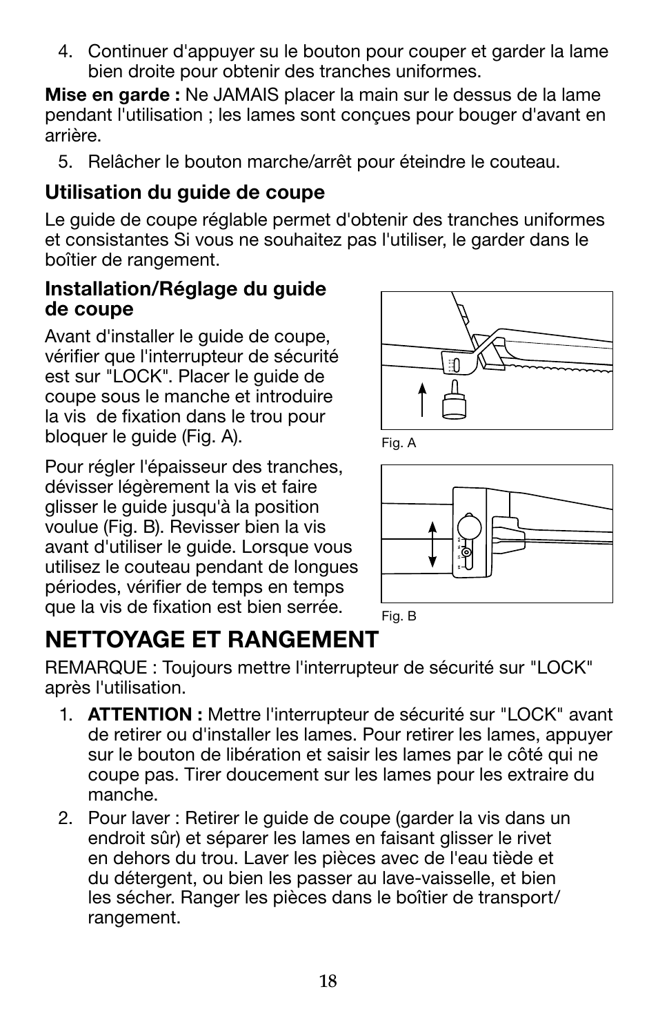 Nettoyage et rangement | Waring WEK200 User Manual | Page 18 / 20