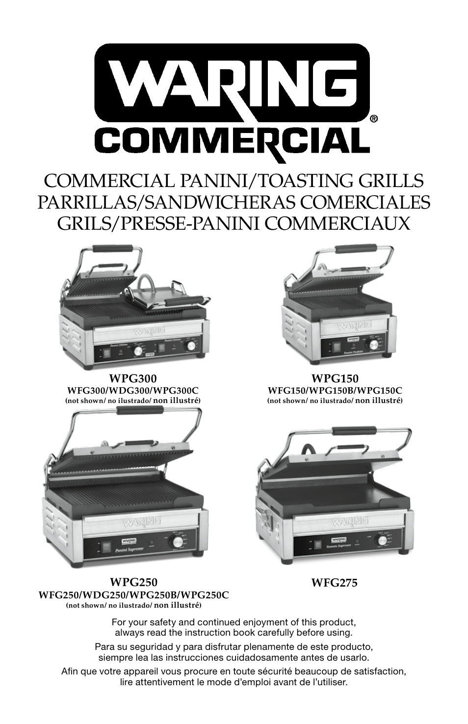 Waring WFG275 User Manual | 11 pages