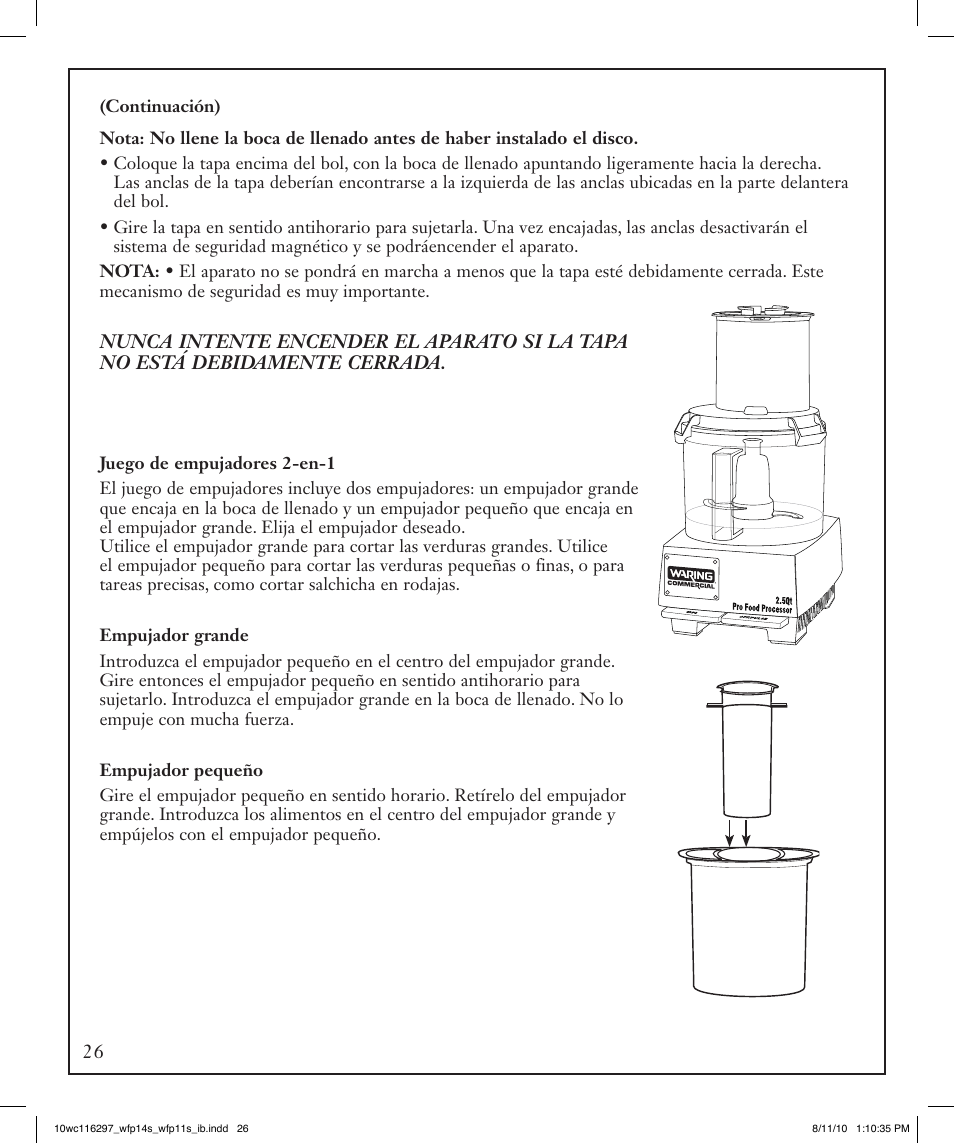 Waring WFP14S User Manual | Page 26 / 56