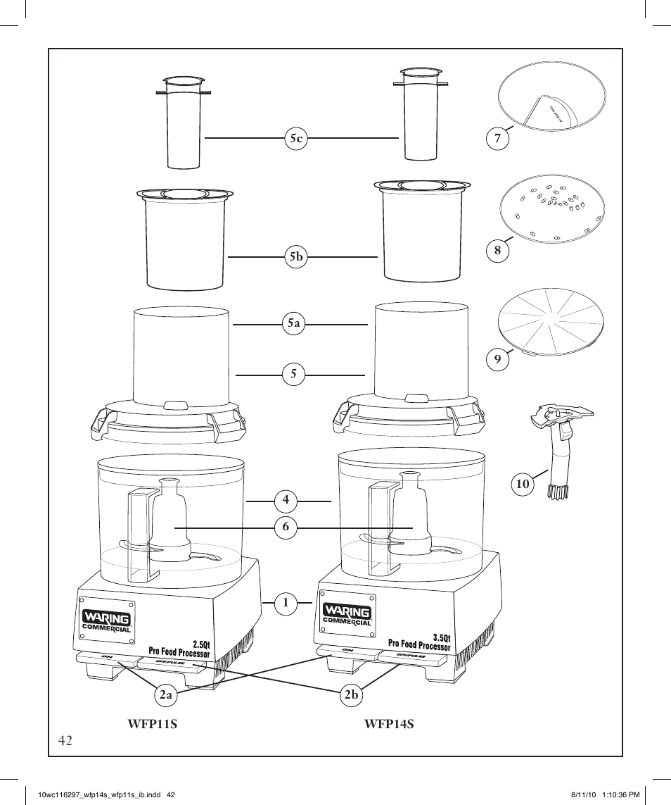 Waring WFP14S User Manual | Page 42 / 56