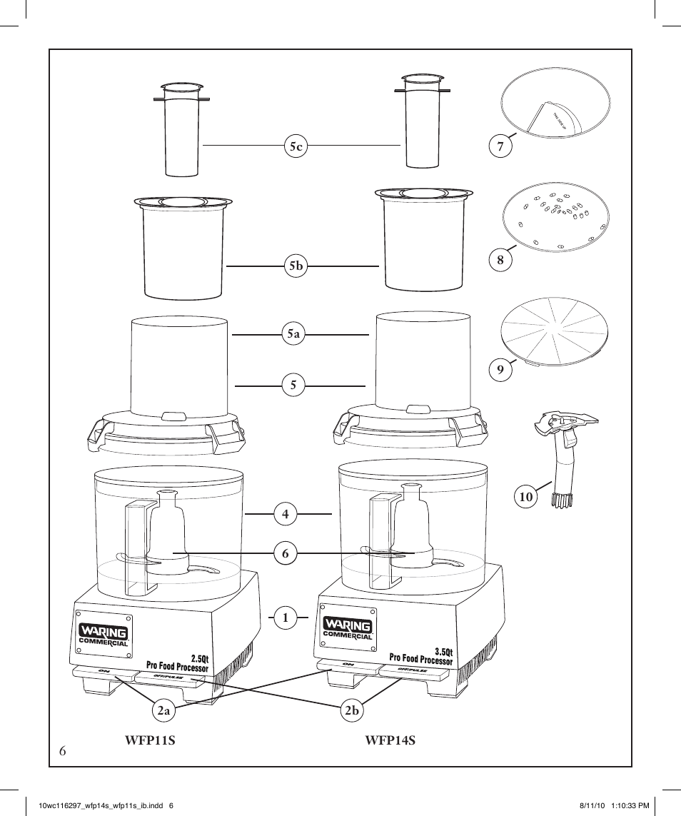 Waring WFP14S User Manual | Page 6 / 56