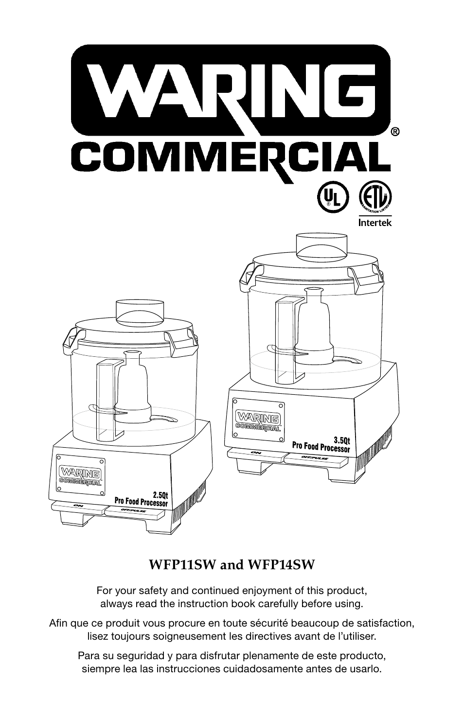 Waring WFP14SW User Manual | 27 pages