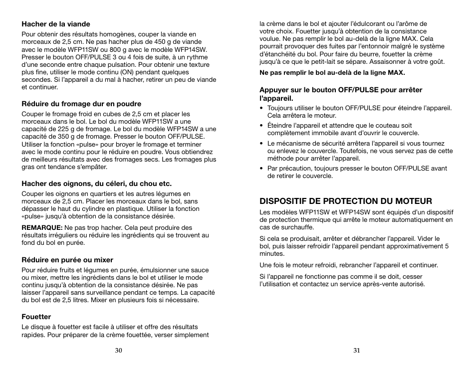 Waring WFP14SW User Manual | Page 16 / 27