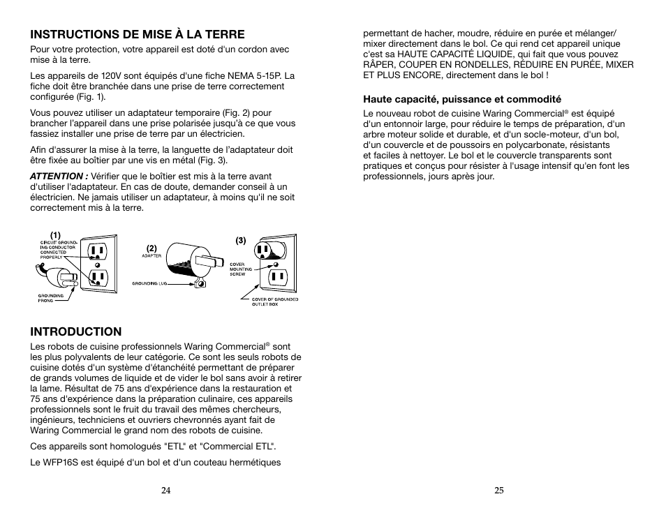 Waring WFP16S User Manual | Page 13 / 33