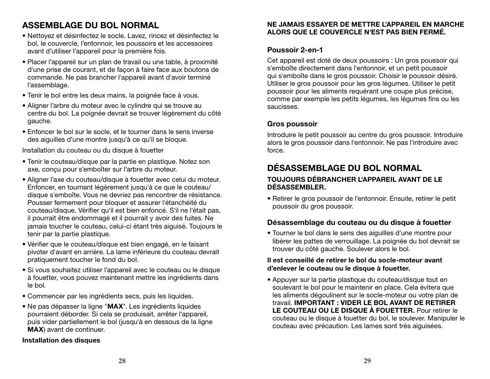 Waring WFP16S User Manual | Page 15 / 33