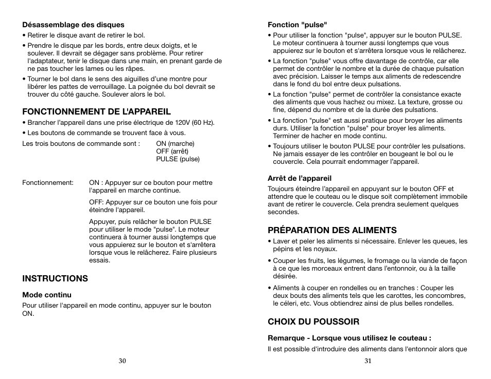 Waring WFP16S User Manual | Page 16 / 33
