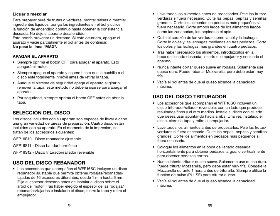 Waring WFP16S User Manual | Page 28 / 33