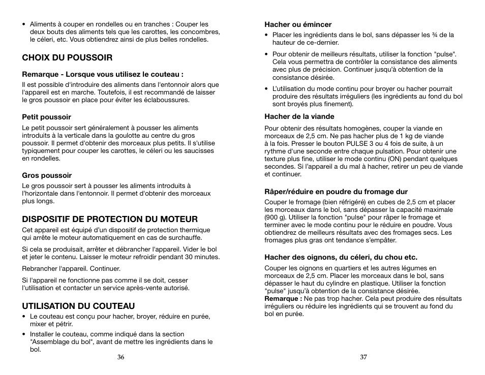 Waring WFP16SCD User Manual | Page 19 / 35