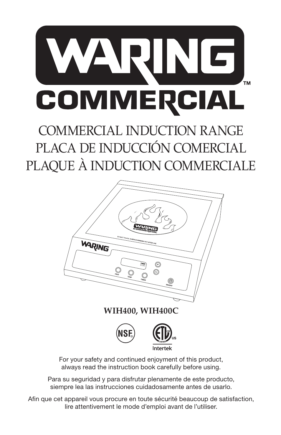 Waring WIH400 User Manual | 20 pages