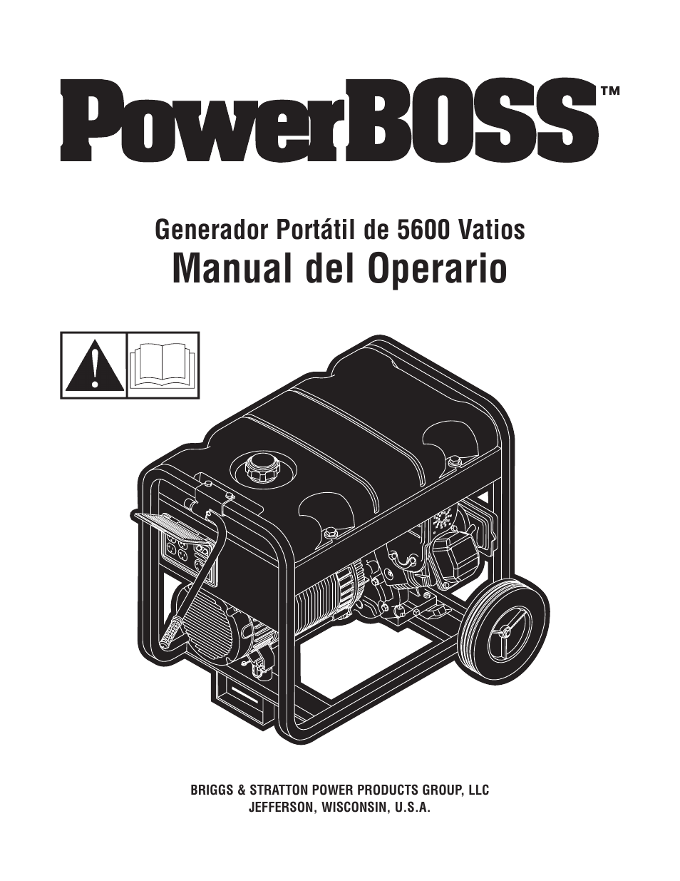 Manual del operario, Generador portátil de 5600 vatios | Briggs & Stratton PowerBoss 5600 Watt User Manual | Page 25 / 48