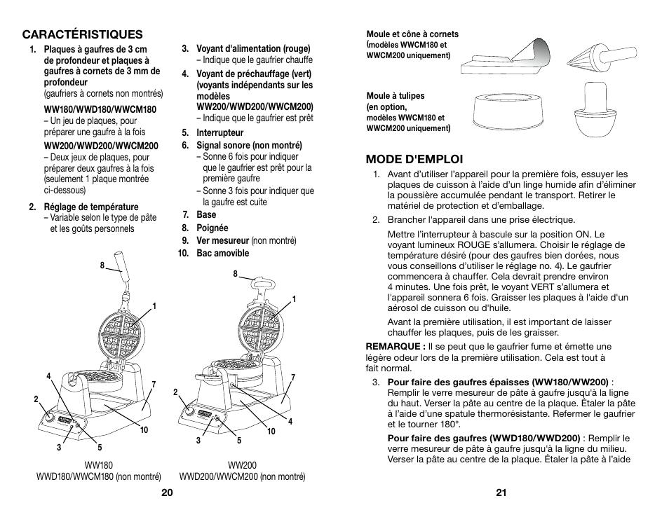 Waring WWD200 User Manual | Page 11 / 15